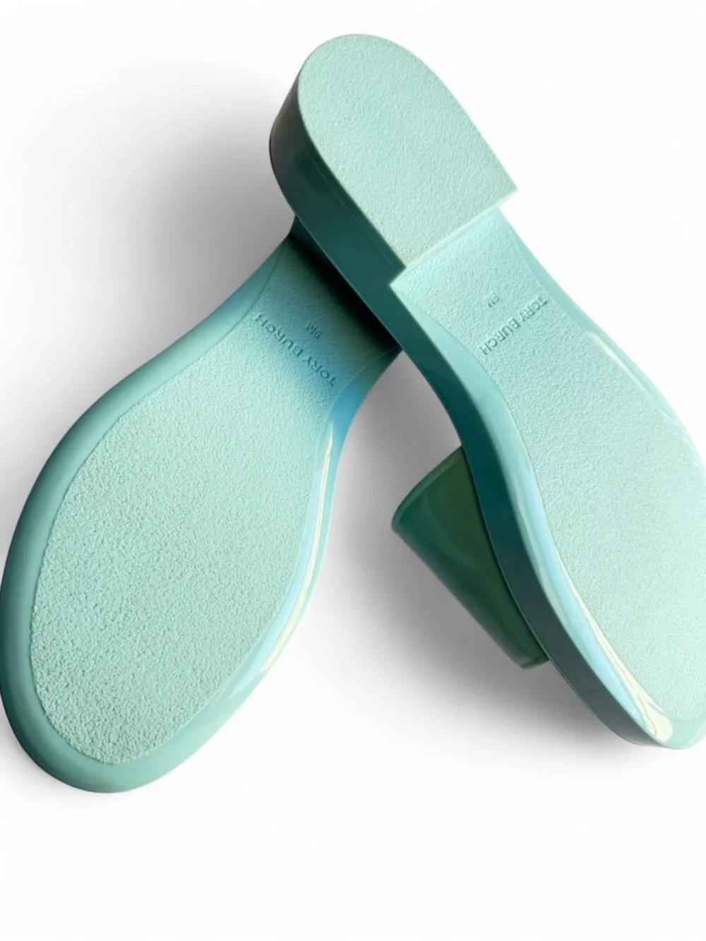 Tory Burch Eleanor Jelly Light Blue Slide Sandals Size 9